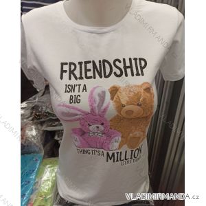 T-shirt short sleeve with lace women (uni s / m) TURKISH FASHION TM920024
