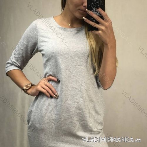 Dress with 3/4-sleeve ladies pocket (uni sl) ITALIAN Fashion IM3181746