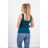 Blouse with frills on the straps teal blue