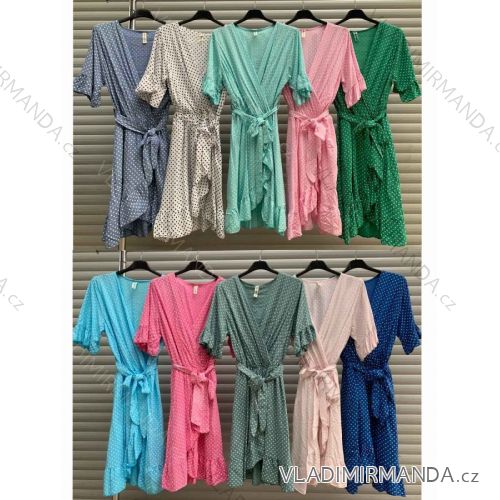 Summer short sleeve summer dress (S / M ONE SIZE) ITALIAN FASHION IMWY21019