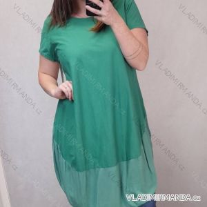 Summer short sleeve dress with ribbon and pockets women (uni s / m) Italian fashion IMC19610