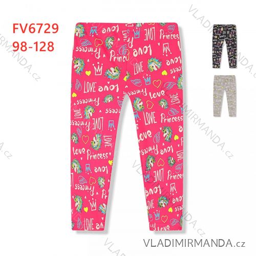 Children's long leggings (98-128 / black) KUGO M0185