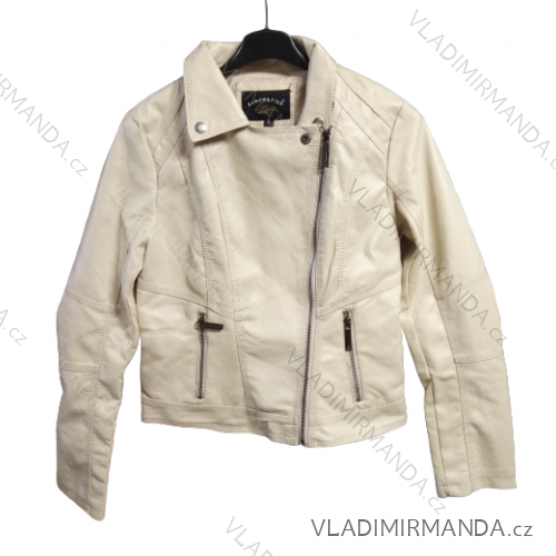 Bunda koženková dámská nadrozměr (50-58) BLACKFISH MMA522YP-291 <div><p>Creamy</p>
</div> S