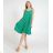 Long summer satin dress with straps women with belt (UNI S / M) ITALIAN FASHION IMM21940