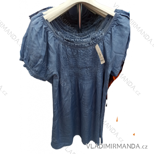 Denim short summer dress straps women (uni s / l) ITALIAN FASHION IM720103