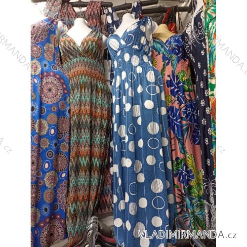 Šaty košilové dlouhý rukáv dámské (S/M ONE SIZE) ITALSKÁ MODA IMB22500