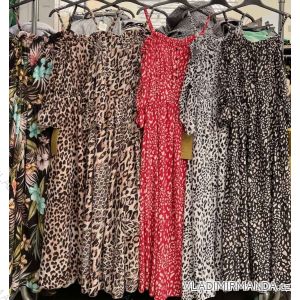 Šaty dlouhé letní carmen dámské (S/M/L ONE SIZE) ITALSKÁ MÓDA IMWA221507