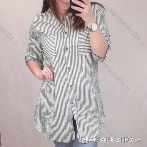 Shirt Dress 3/4 Sleeve Ladies (UNI XS-M) ITALIAN FASHION IM120068