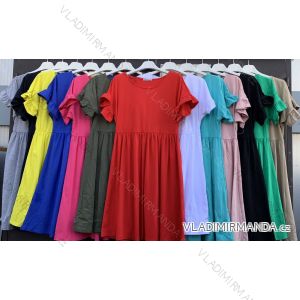 Women's Summer Dress Cotton Short Sleeve (S / M / L ONE SIZE) ITALIAN FASHION IMWM221526