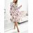 Women's Chiffon Flowered Long Sleeve Dress (S / M / L ONE SIZE) ITALIAN FASHION IMWG221531