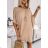 Šaty oversize s přívěškem krátký rukáv dámské (S/M/L/XL ONE SIZE) ITALSKÁ MÓDA IMWY221615