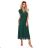 367-1 YANA Midi dress with pleated frills and a neckline - green