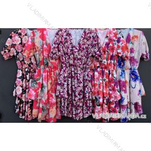 Women's Elegant Short Sleeve Summer Dress (S / M ONE SIZE) ITALIAN FASHION IMWM221641