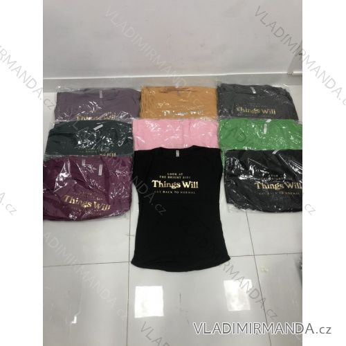 Tričko krátky rukáv dámske (M-XL) TURECKÁ MÓDA TMWG22GYA026