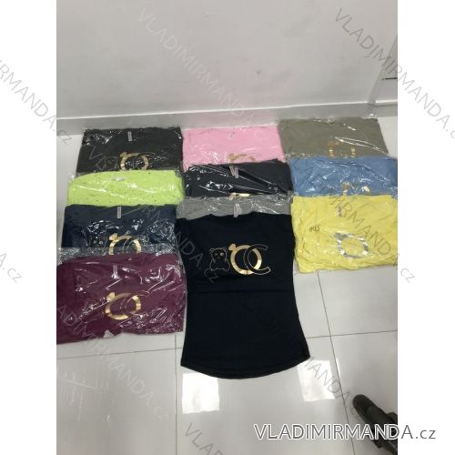 Tričko krátky rukáv dámske (M-XL) TURECKÁ MÓDA TMWG22GYA026