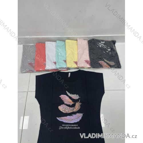 T-shirt short sleeve women's oversized (2XL-4XL) TURKISH FASHION TMWG22GY978