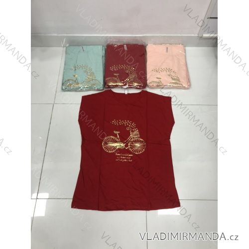Tričko krátký rukáv dámské nadrozměr (2XL-4XL) TURECKÁ MÓDA TMWG22GY978