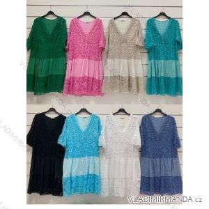 Women's Lace Short Sleeve Dress, Women's (S / M / L ONE SIZE) ITALIAN FASHION IMWY22046