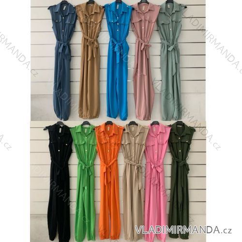 Women's Long Sleeveless Overall (S / M / L ONE SIZE) ITALIAN FASHION IMWY22025