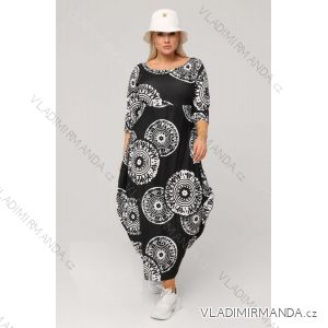 Women's Long Sleeve Dress Plus Size (XL / 2XL / 3XL ONE SIZE) POLISH FASHION PMLT22003