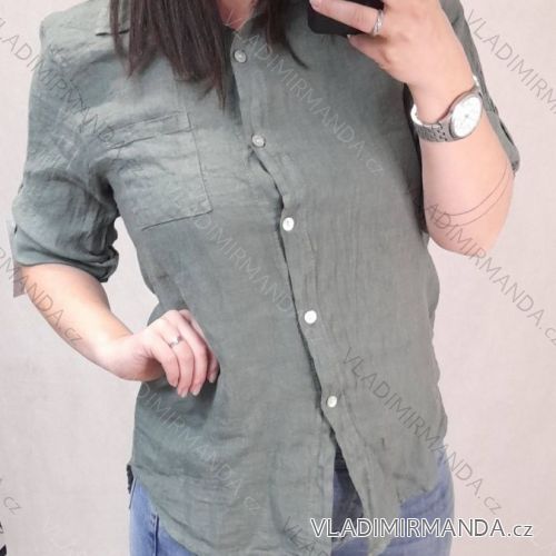 Tunic shirt shirts long sleeve with ladies (uni sl) ITALIAN Fashion IM718028