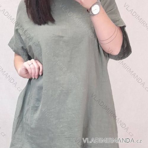Tunic extended dress mini short sleeve women's OVERSIZE (UNI M / 2XL) ITALIAN FASHION IM720052
