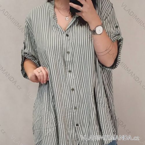 Shirt Dress 3/4 Sleeve Ladies (UNI XS-M) ITALIAN FASHION IM120068