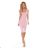 318-4 Midi dress with a nice neckline - powder pink