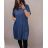Denim short summer dress straps women (uni s / l) ITALIAN FASHION IM720103 dark blue XL-2XL