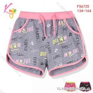 Kraťas shorts with sequins baby teen girl (98-128) KUGO K627