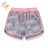 Kraťas shorts with sequins baby teen girl (98-128) KUGO K627
