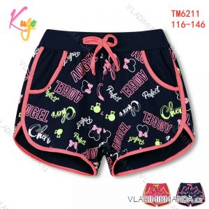 Kraťas shorts with sequins baby teen girl (98-128) KUGO K627