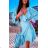 Women's Long Flared Dress Carmen Shoulders (S / M ONE SIZE) ITALIAN FASHION IMWA221622