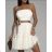 Women's Long Flared Dress Carmen Shoulders (S / M ONE SIZE) ITALIAN FASHION IMWA221622