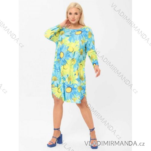 Women's Long Sleeve Dress Plus Size (XL / 2XL / 3XL ONE SIZE) POLISH FASHION PMLT22003