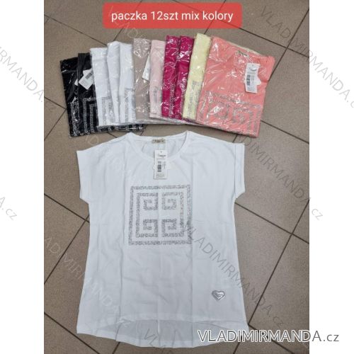 Tričko krátký rukáv dámské (S-XL) TURECKÁ MÓDA TMWG22G5325