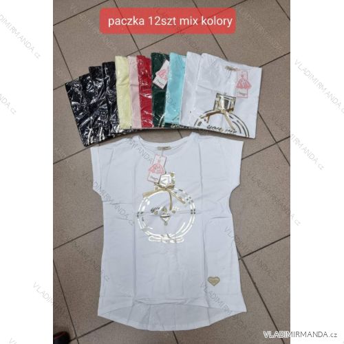 Tričko krátký rukáv dámské (S-XL) TURECKÁ MÓDA TMWG22G5325