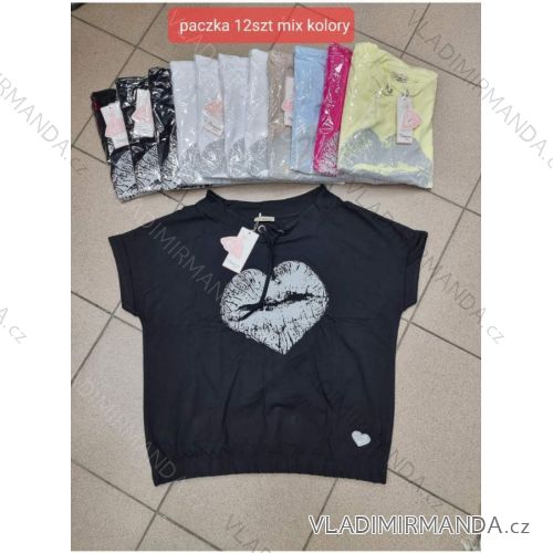 Tričko krátký rukáv dámské (S-XL) TURECKÁ MÓDA TMWG22G5325