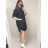 dress shirt extended 3/4 short sleeve women's stripe (uni S / M / L) ITALIAN FASHION IMD20179