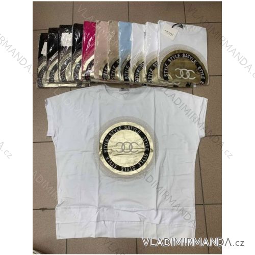 Tričko krátký rukáv dámské (S/M ONE SIZE) TURECKÁ MÓDA TMWG22G5547