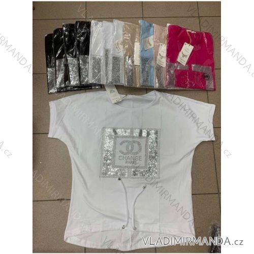 Tričko krátký rukáv dámské (S/M ONE SIZE) TURECKÁ MÓDA TMWG22G5547