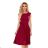 311-11 LILA Pleated dress with short sleeves - color burgundy