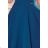 114-15 Flared dress - heart-shaped neckline - sea ​​color