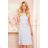 311-13 LILA Pleated dress with short sleeves - grey colour