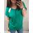 Denim short summer dress straps women (uni s / l) ITALIAN FASHION IM720103 XL/2XL Green
