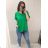 Denim short summer dress straps women (uni s / l) ITALIAN FASHION IM720103 XL/2XL dark green