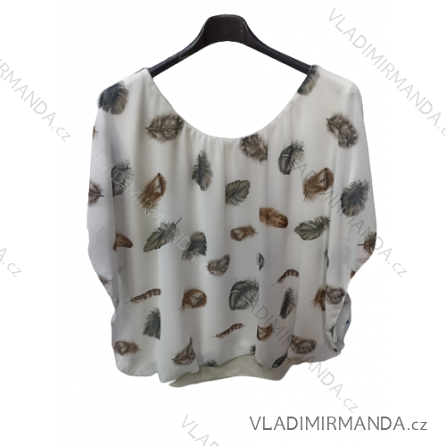 Tunika květovaná krátký rukáv dámská (uni s/l) ITALSKÁ MÓDA IMB20230