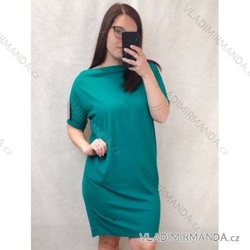 Zippered extended sweatshirt dress long sleeve women (uni m / xl) ITALIAN FASHION IM520351 M-XL pink