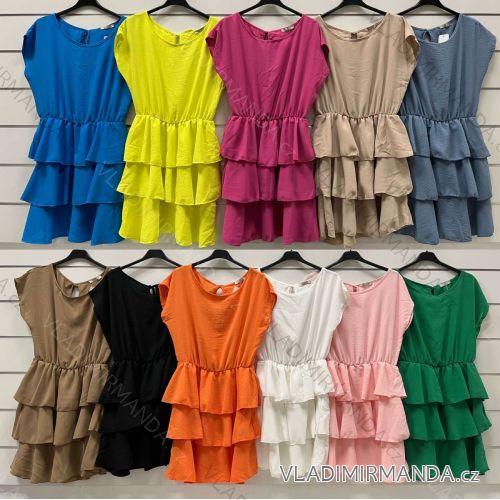 Women's Short Sleeveless Summer Dress (S / M ONE SIZE) ITALIAN FASHION IMWY22075
