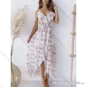 Women's long chiffon summer dress on straps (S / M ONE SIZE) ITALIAN FASHION IMWG221628